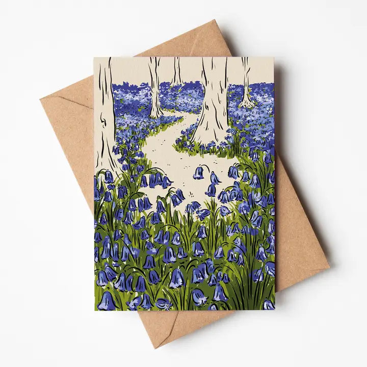Bluebell woods By Jenna Crush greetings card