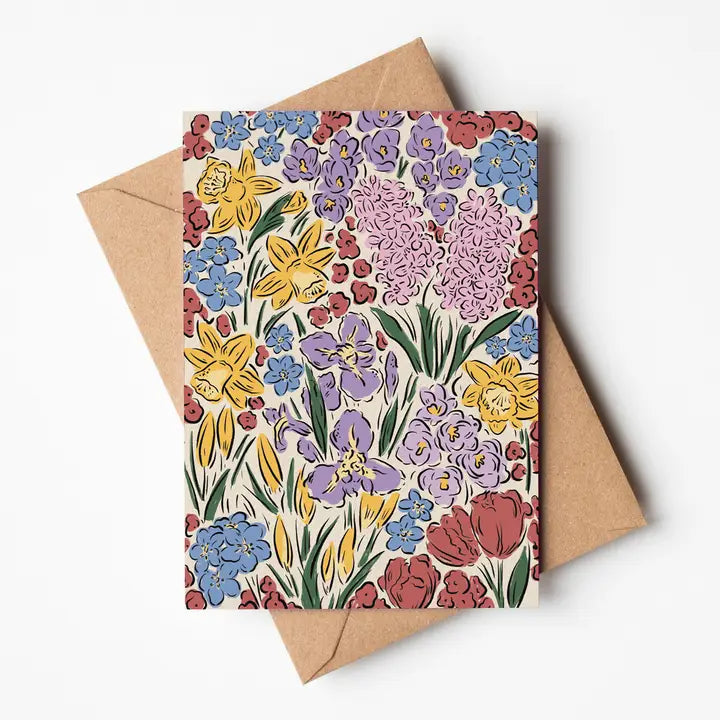 Spring garden greetings card by Jenna Crush