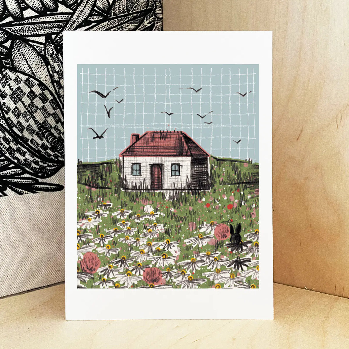 Signed Aimee Mac A5 print Little house