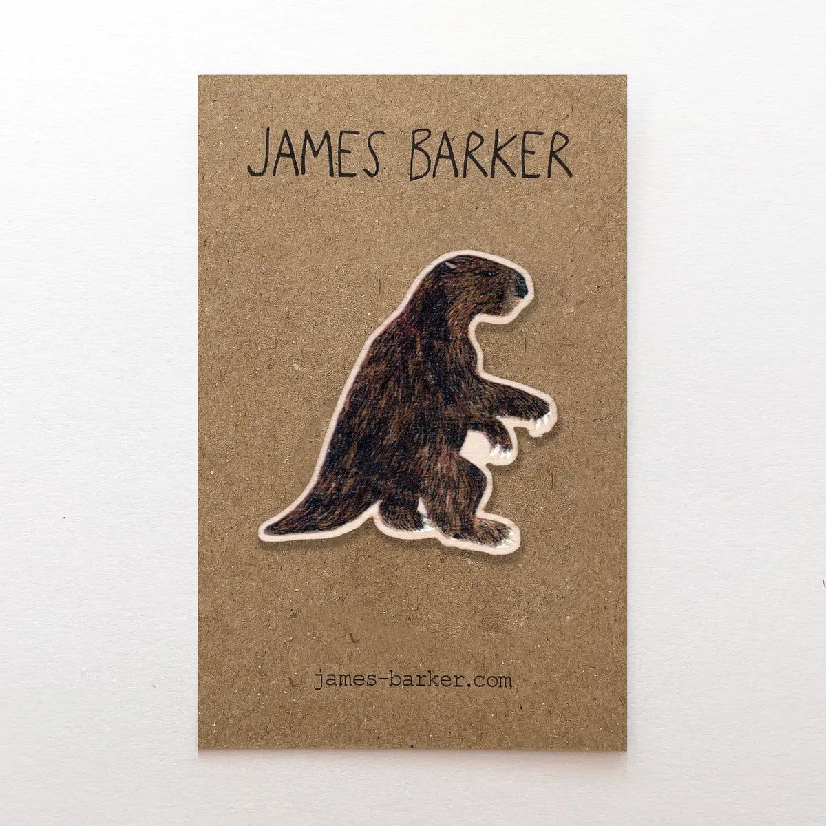 James Barker pin badge - extinct giant sloth