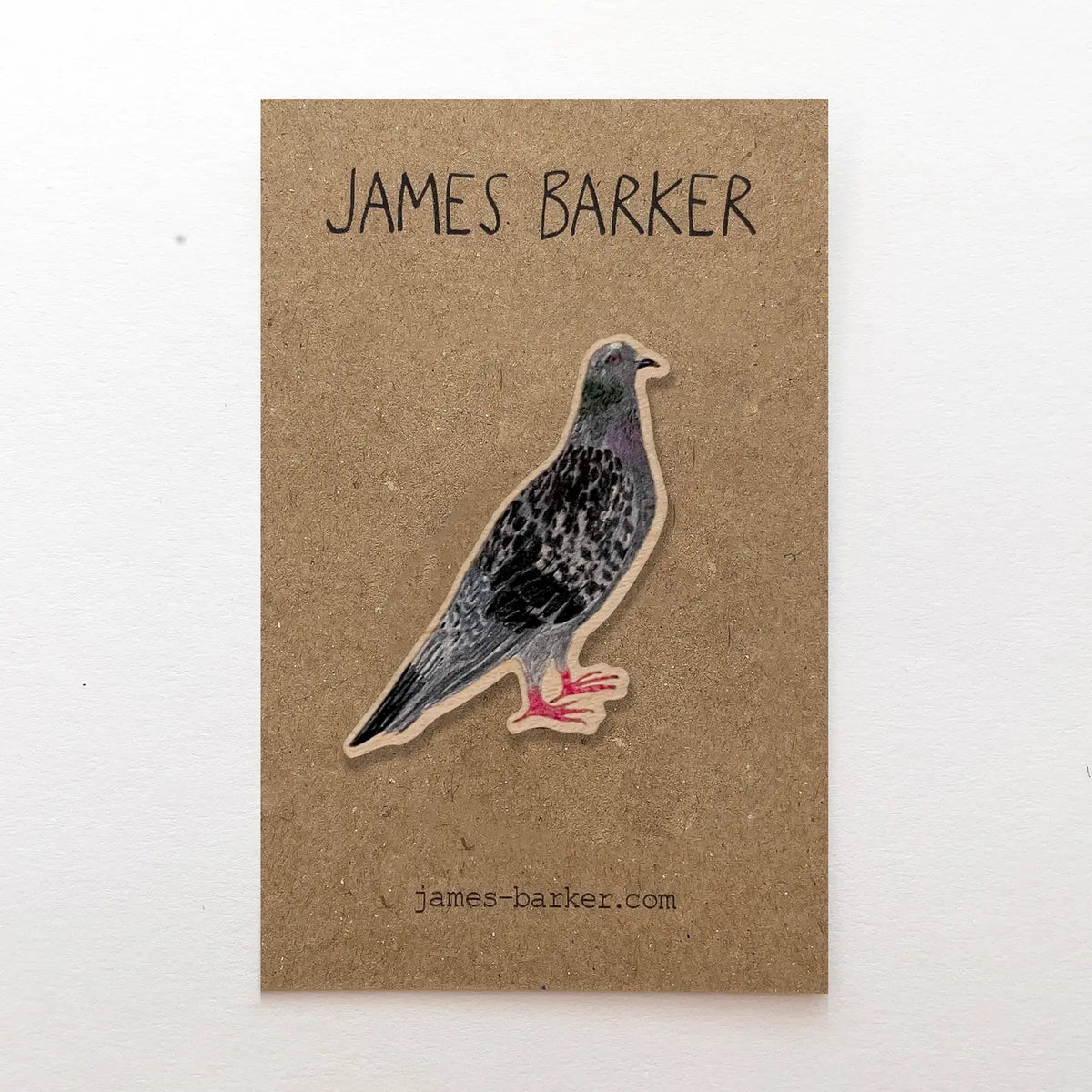 James Barker pin badge - pigeon