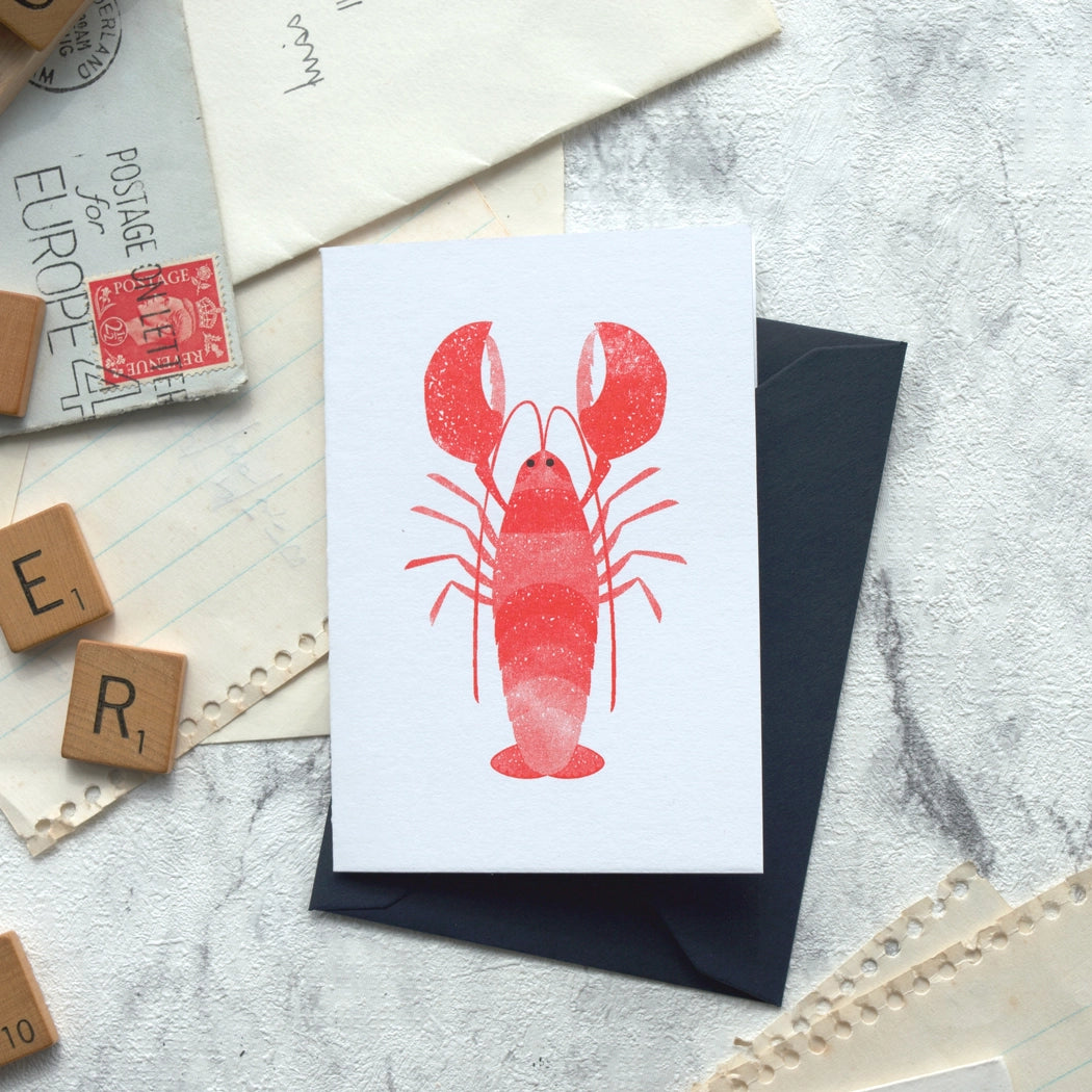 Bobbie Print risoprint mini greetings card -