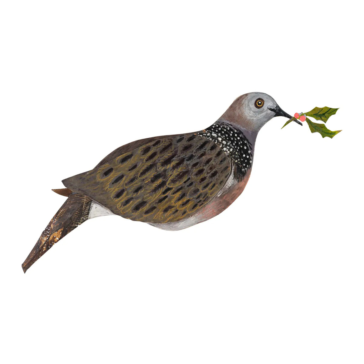 Clare O ‘ Neill Christmas festive dove plywood decoration