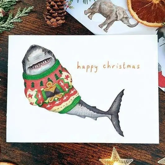 Shark Christmas card