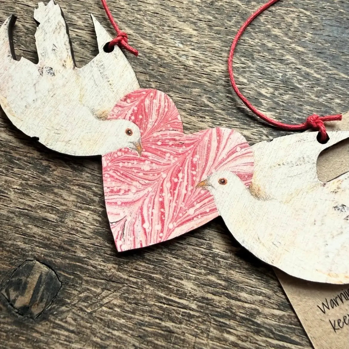 Clare O ‘ Neill love dove plywood decoration