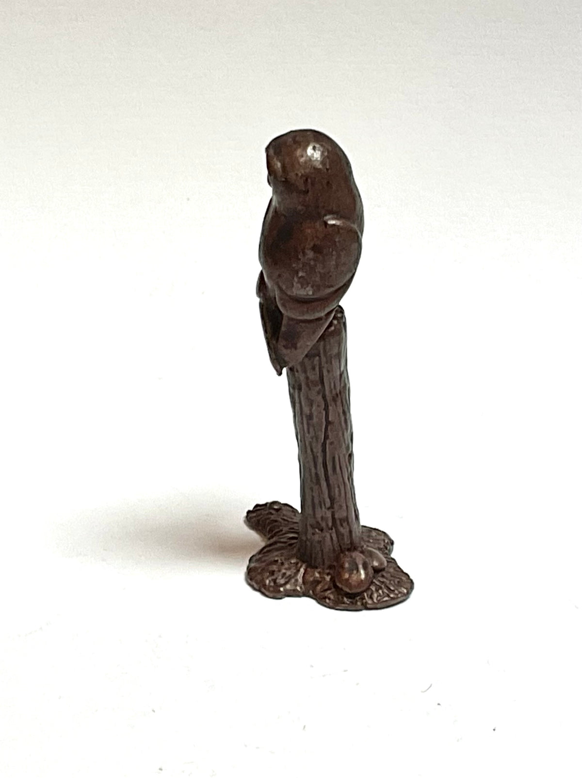 David. Meredith Miniature owl on post bronze sculpture