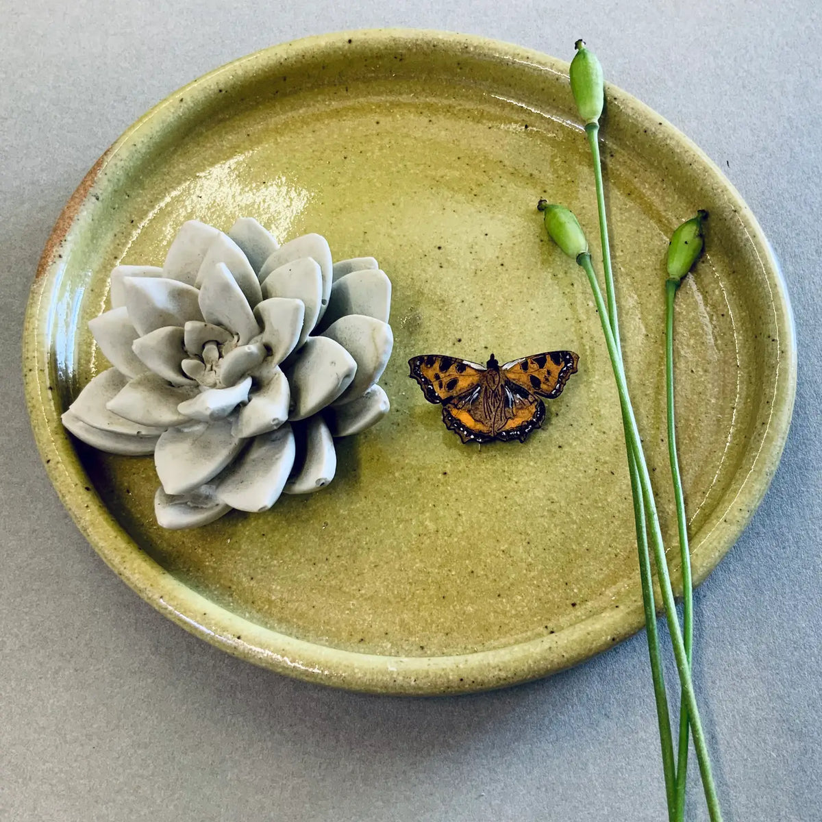Lily Faith red admiral butterfly brooch