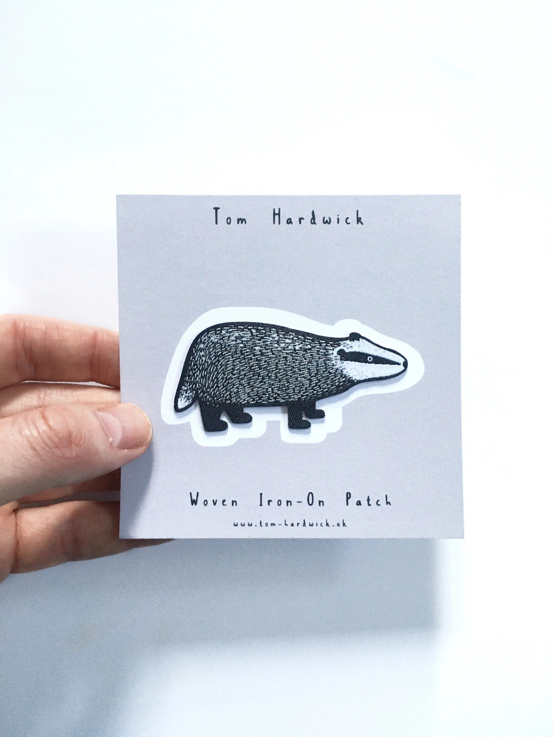Tom Hardwick animal woven patch badger