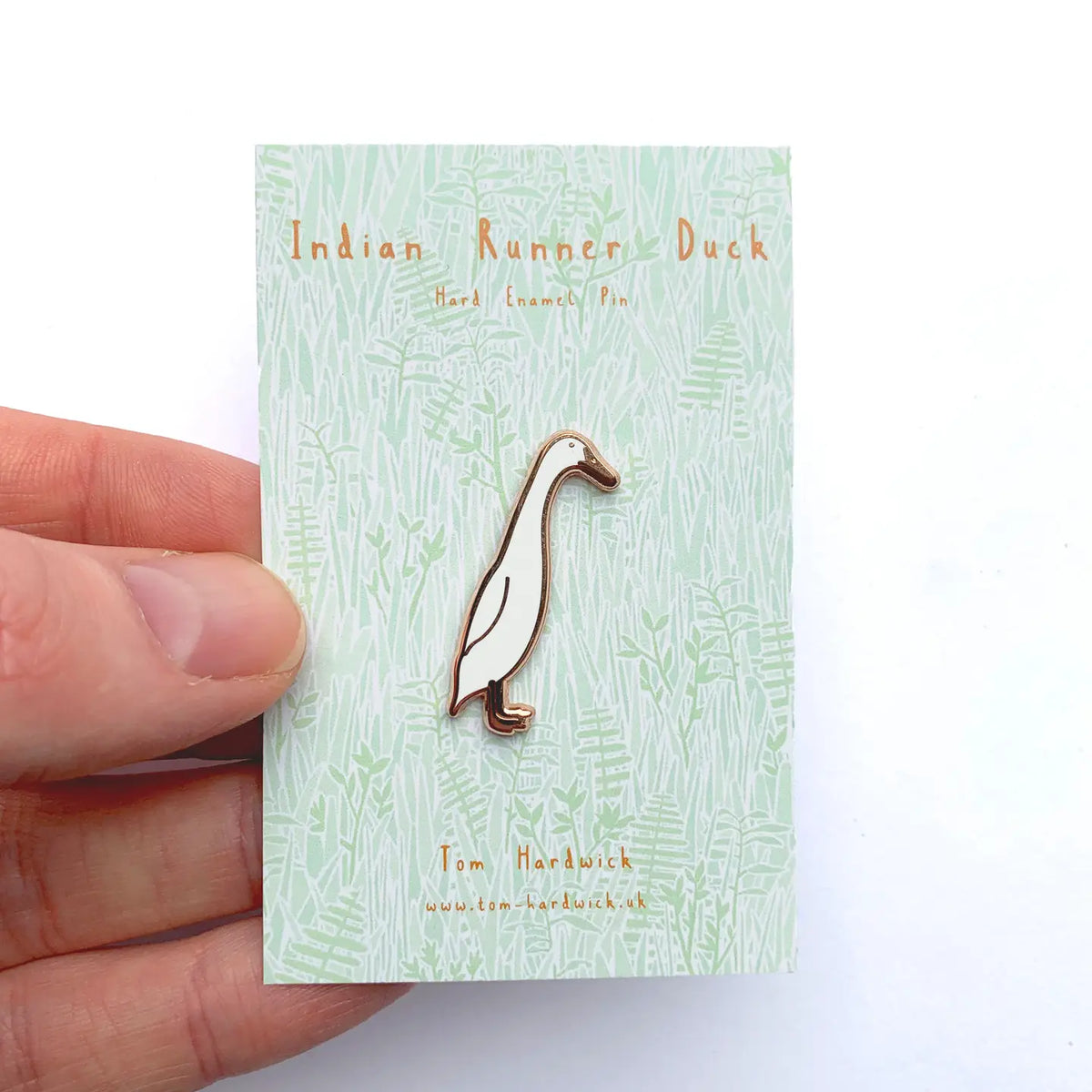 Tom Hardwick animal pin - runner duck