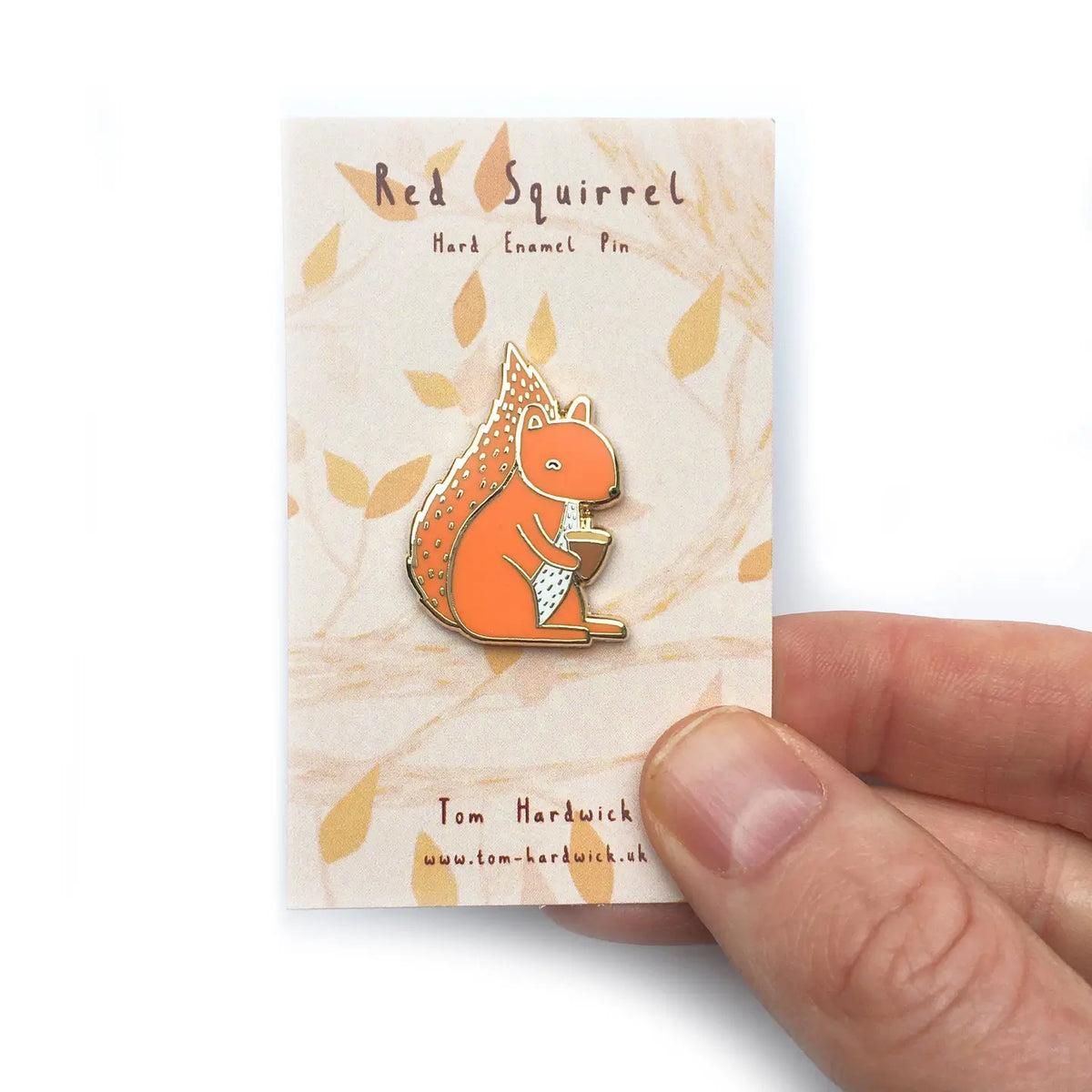 Tom Hardwick animal pin - red squirrel