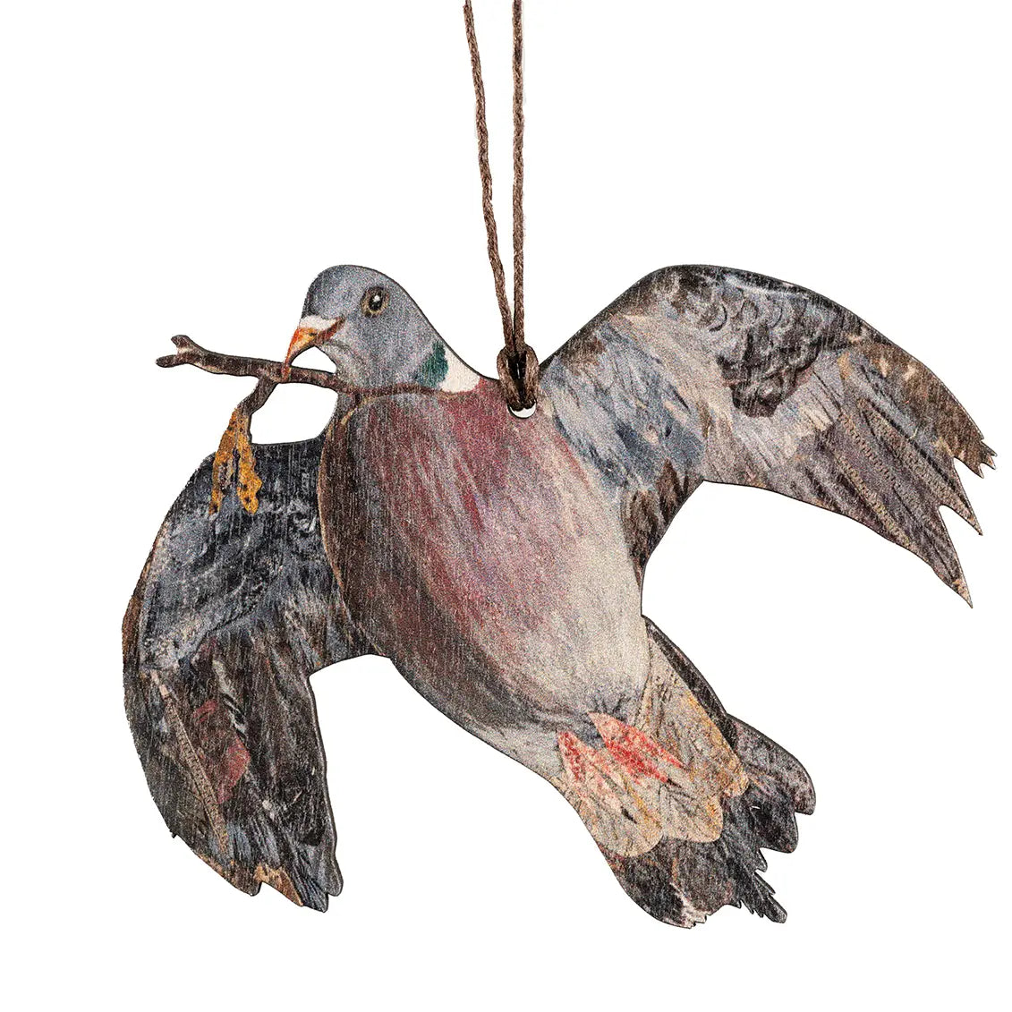 Clare O ‘ Neill woodpigeon plywood decoration
