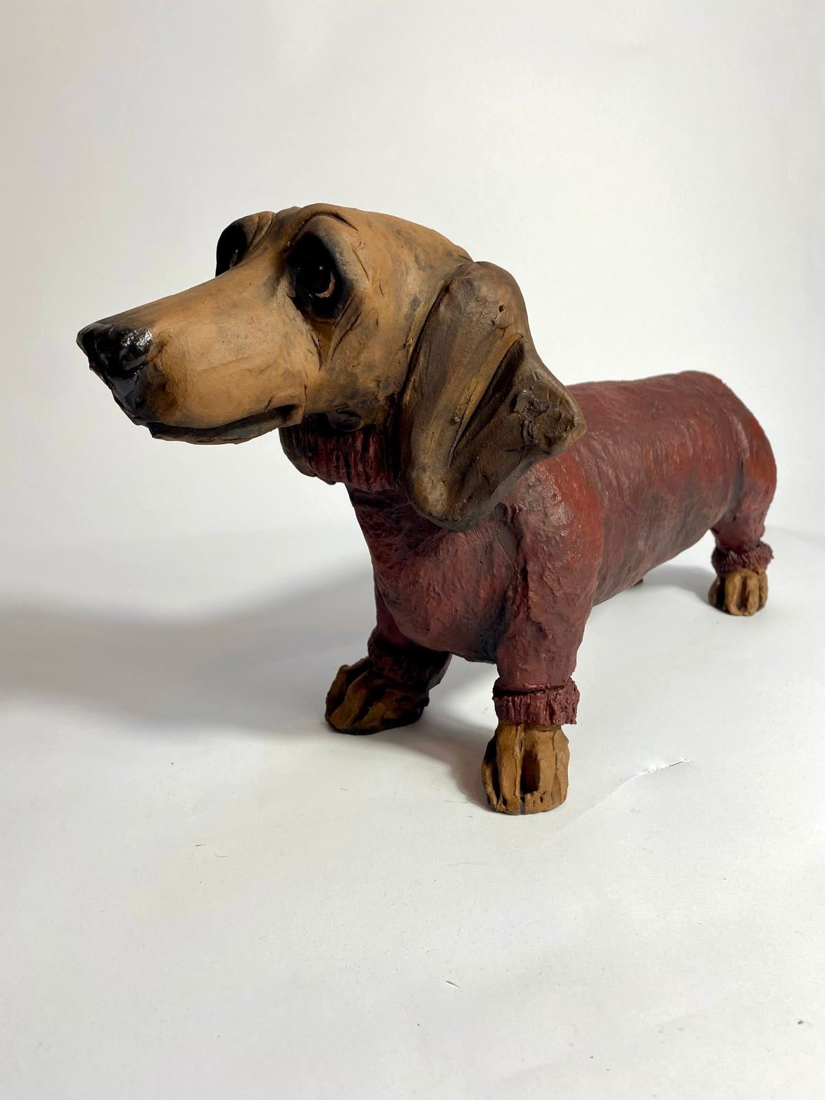 Dachshund in winter coat by Olivia Brown