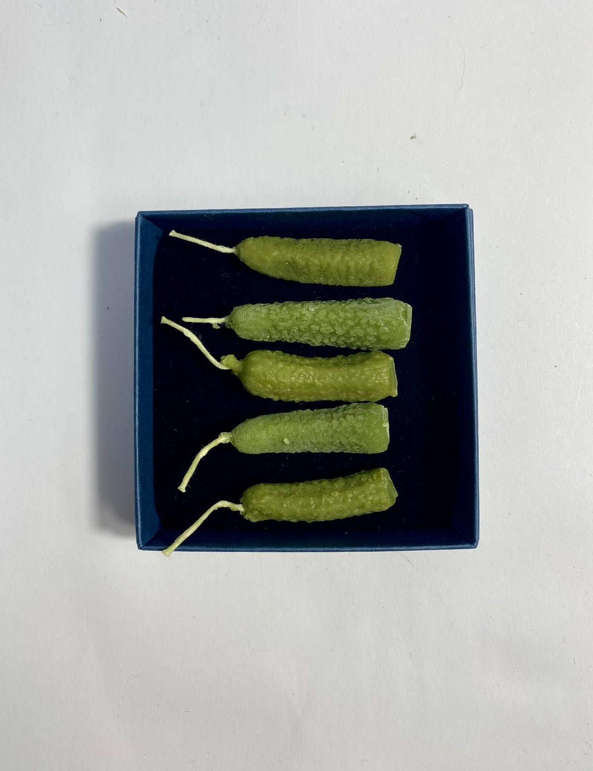 Handmade beeswax  gherkin cornichon candle