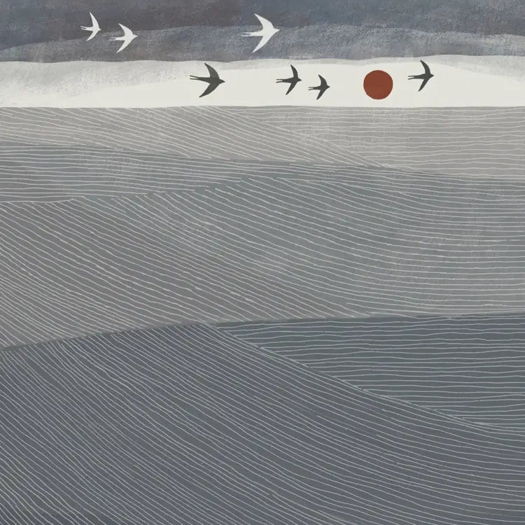 Swallows migrating  by Tjitske Kamphuis greetings card