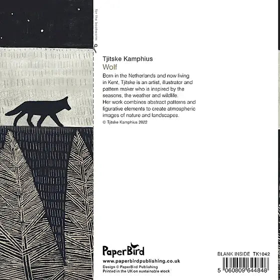 Wolf  by Tjitske Kamphuis greetings card