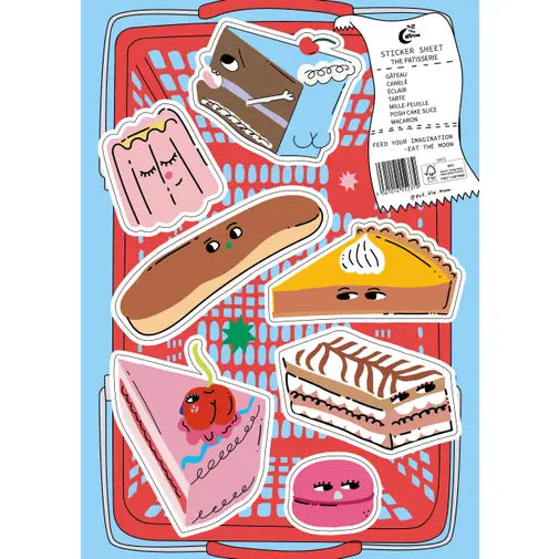 Eat the Moon A5 Sticker sheet - Patisserie sticker sheet