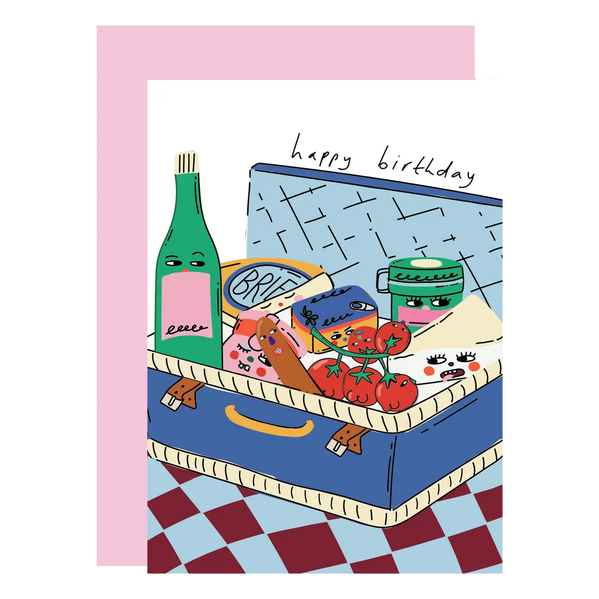 Eat the Moon Birthday picnic greetings card