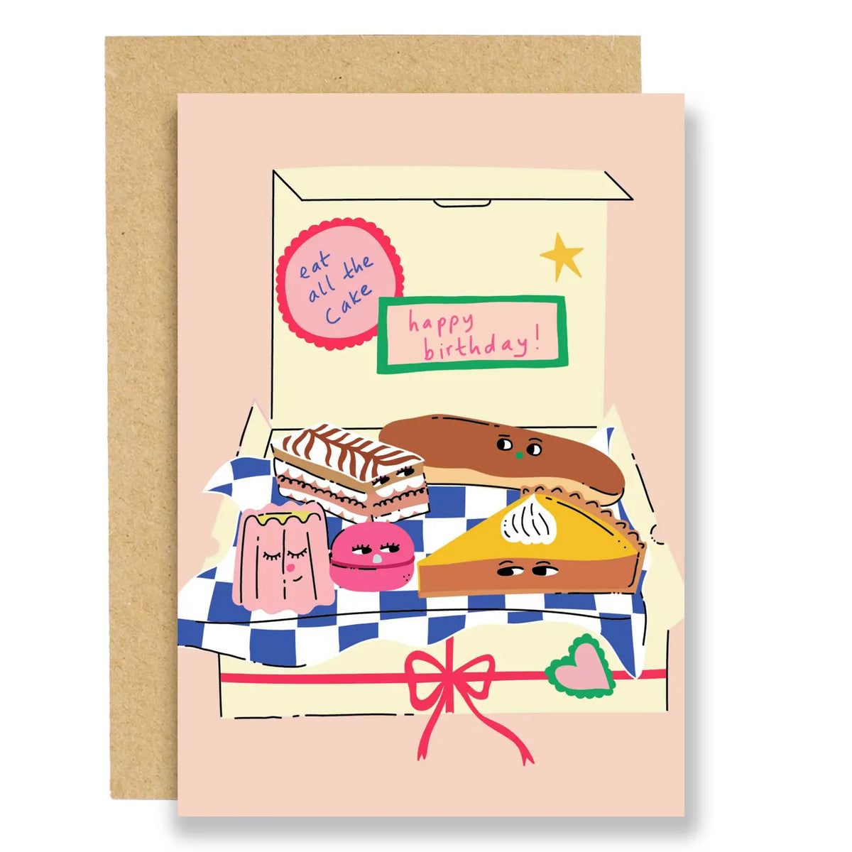 Eat the Moon Cake box Patisserie    greetings card