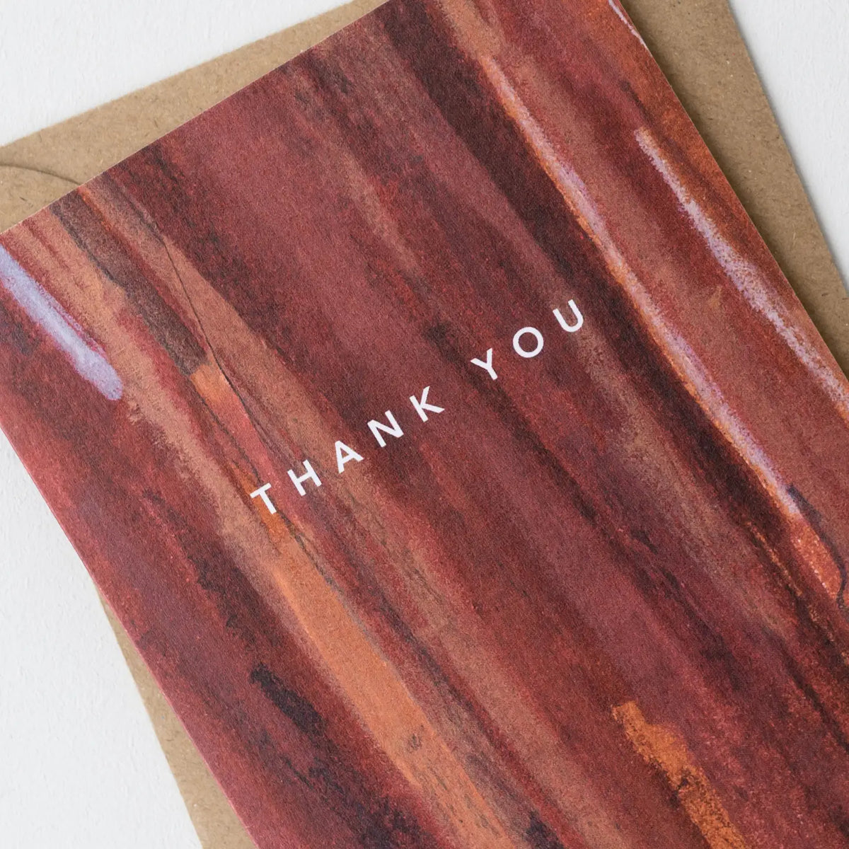 Joy Jen Thankyou card - burnt wild textures