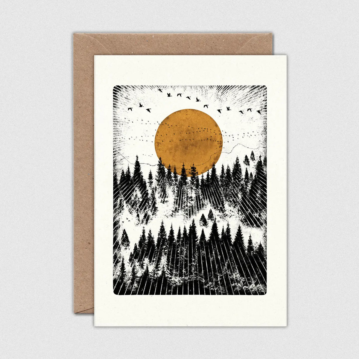 Forest view  greetings  card by Like Holcombe
