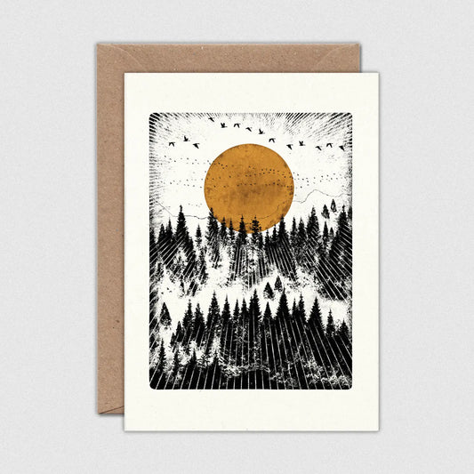 Forest view  greetings  card by Like Holcombe