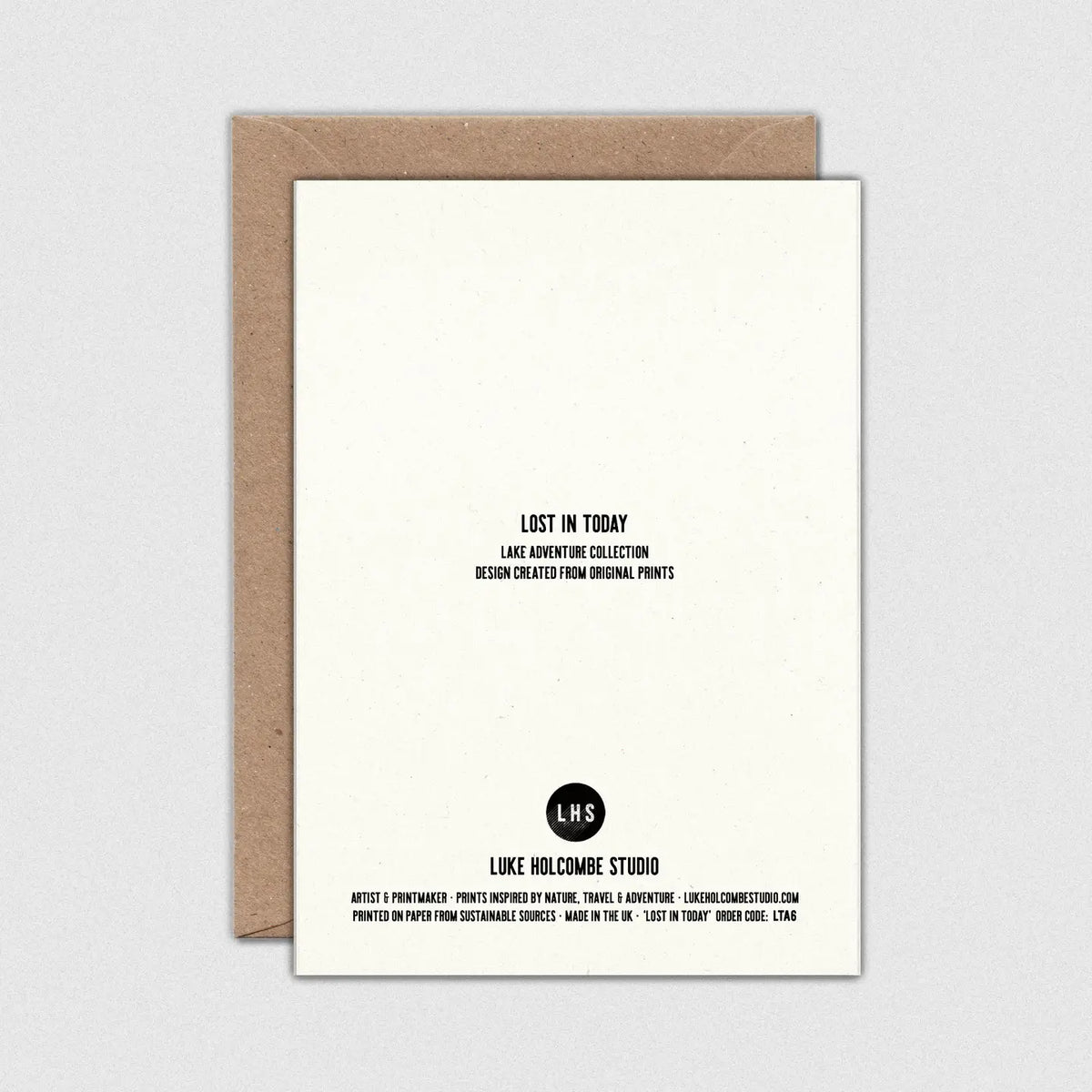 Lost in today   greetings  card by Luke Holcombe
