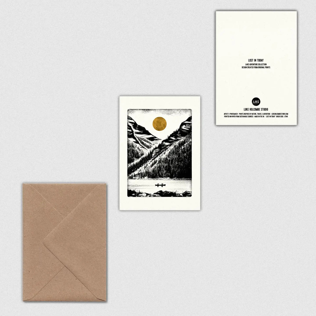 Lost in today   greetings  card by Luke Holcombe