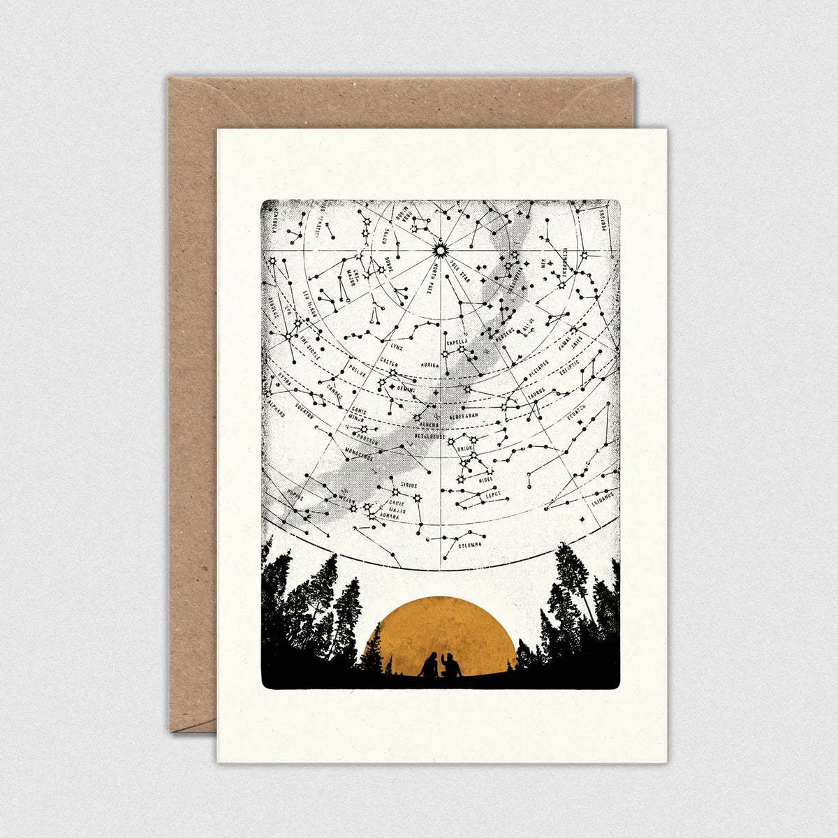 Northern stars greetings  card by Luke Holcombe