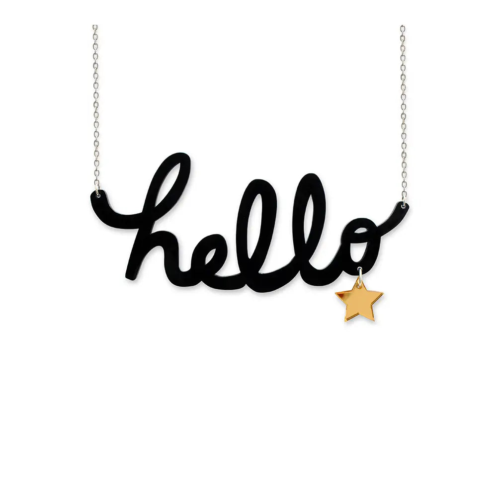 Little Moose chit chat hello necklace