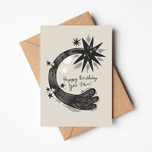 Lauren Marina greetings card Happy Birthday you star