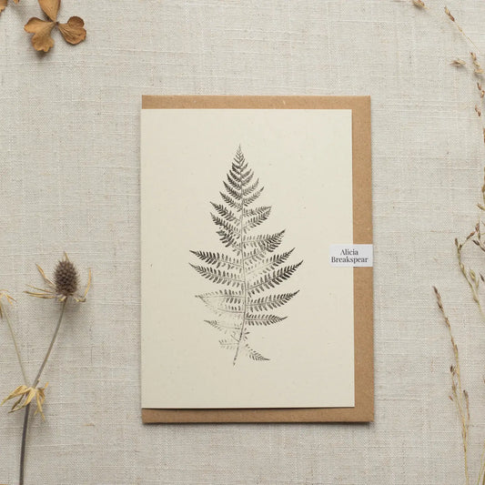 Alicia Breakspear botanical greetings card lady fern