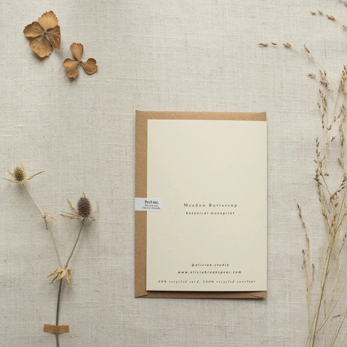 Alicia Breakspear botanical greetings card meadow buttercup