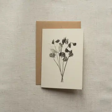 Alicia Breakspear botanical greetings card sweet pea