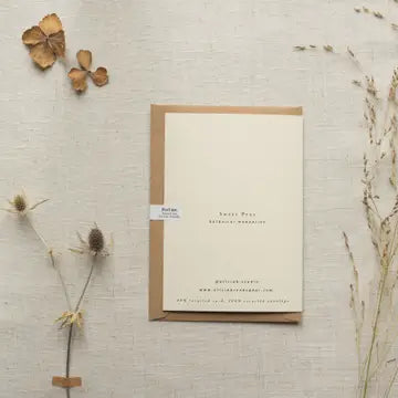 Alicia Breakspear botanical greetings card sweet pea
