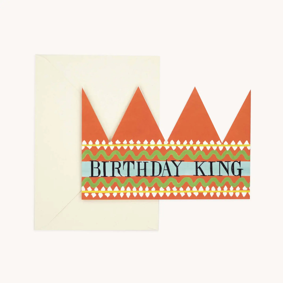 Hadley greetings card Birthday king crown card