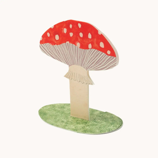 Hadley greetings card Toadstool stand up card