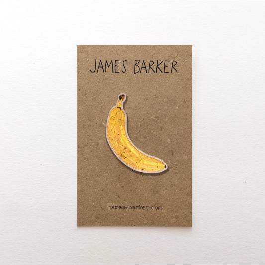 James Barker pin badge - banana
