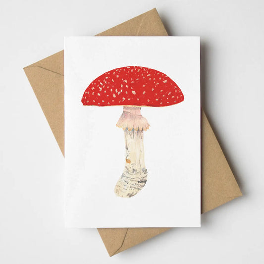 James Barker greetings card toadstool  mini card