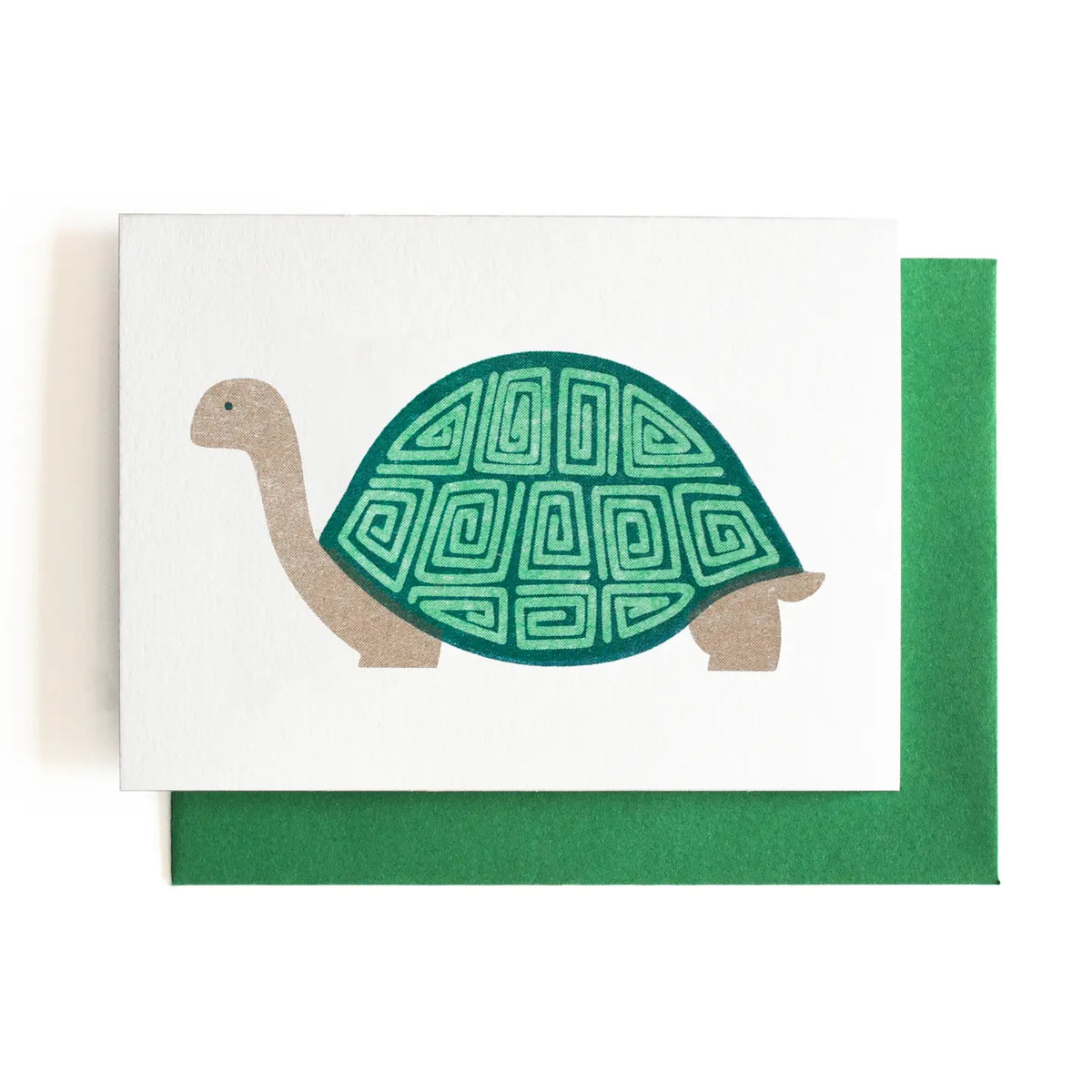 Bobbie Print risoprint mini greetings card - tortoise