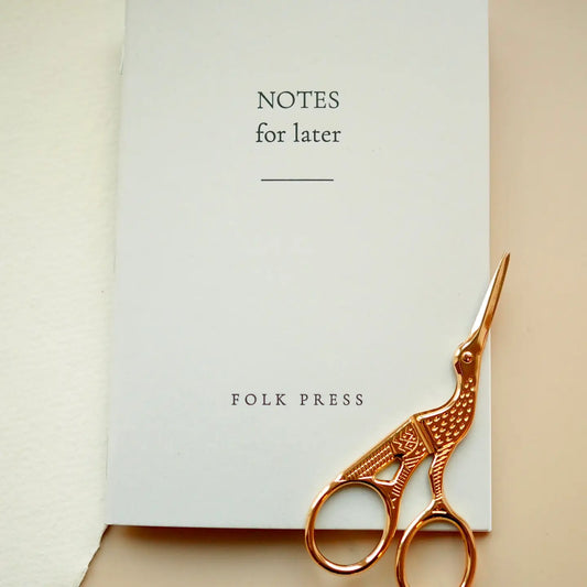 Folkpress letterpress notes for later  notebook
