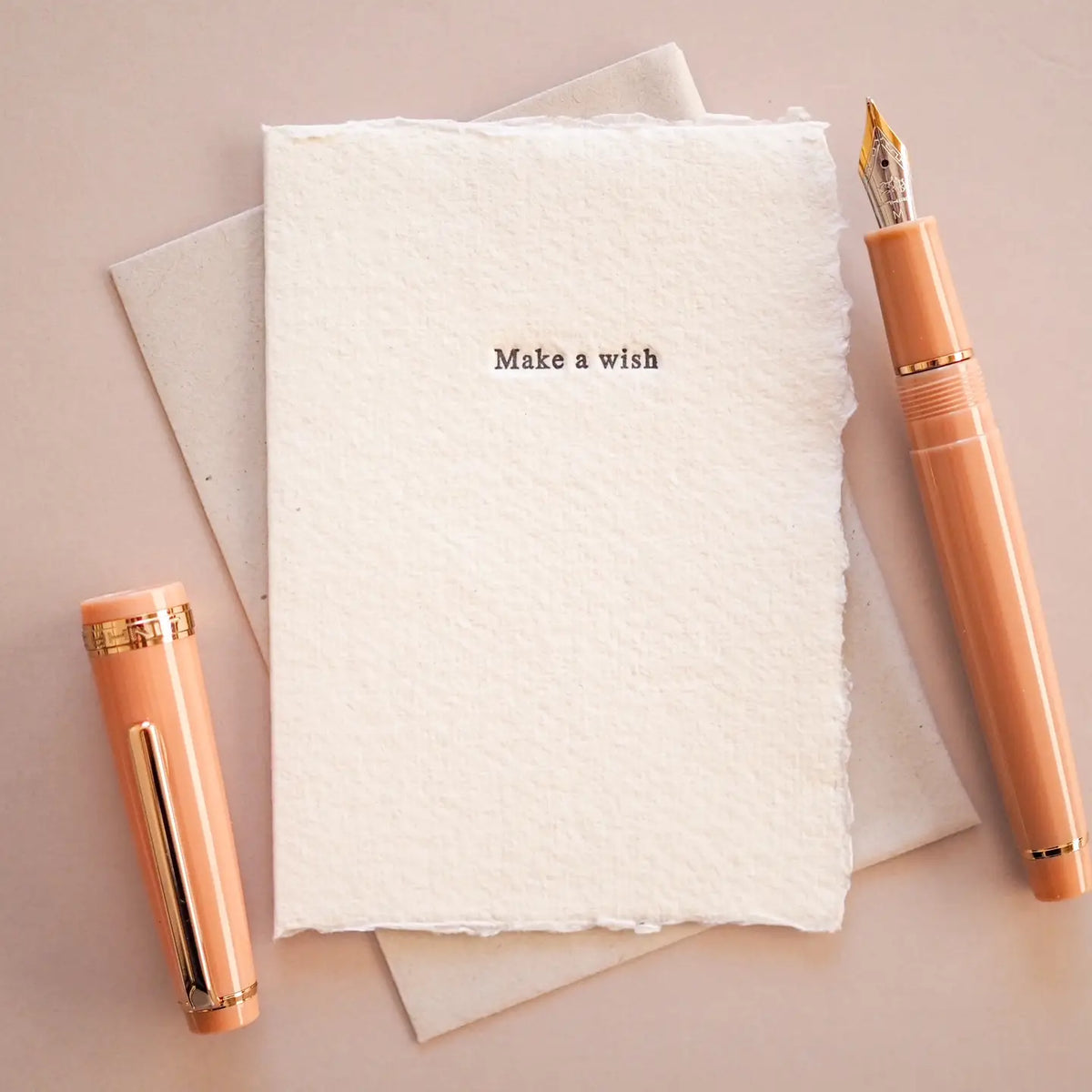Soch and co letterpress greetings card - make a wish
