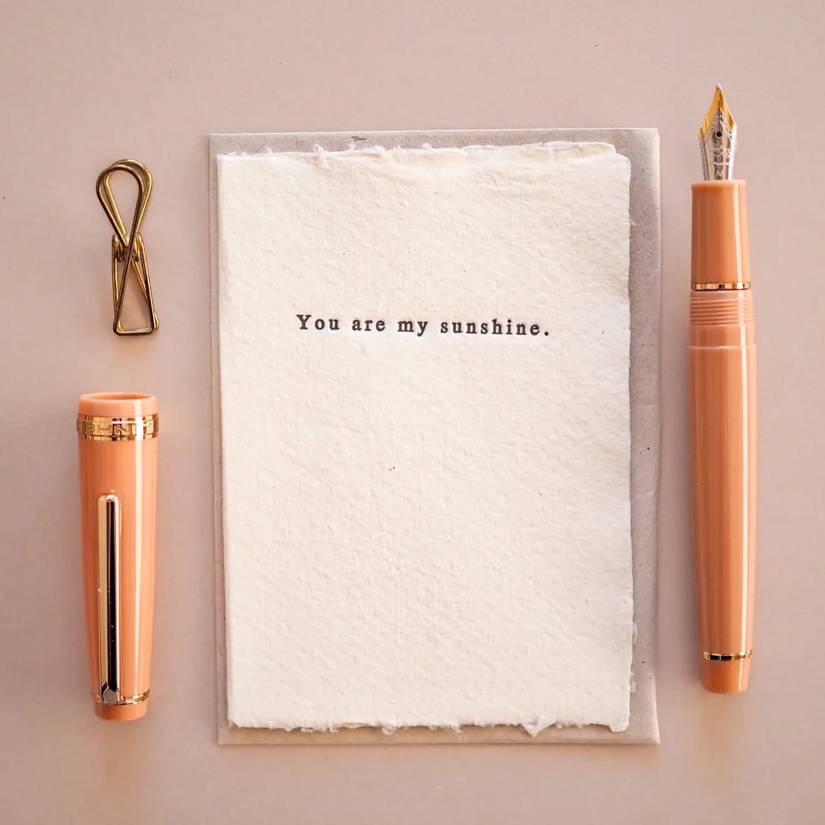 Soch and co letterpress greetings card - you are my sunshine