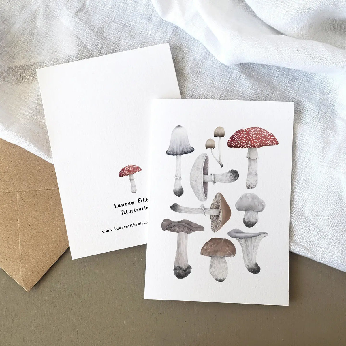 Lauren Fitton greetings card fungi