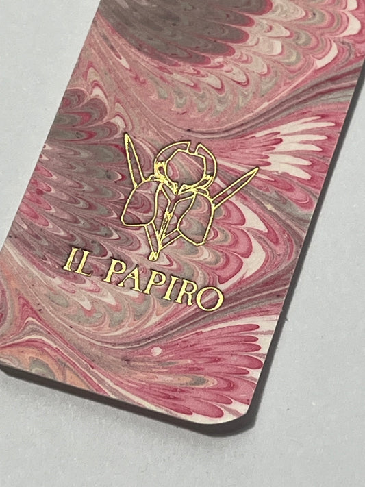 Il papiro hand marbled bookmark