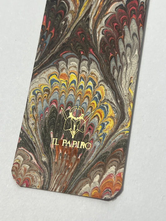 Il papiro hand marbled bookmark
