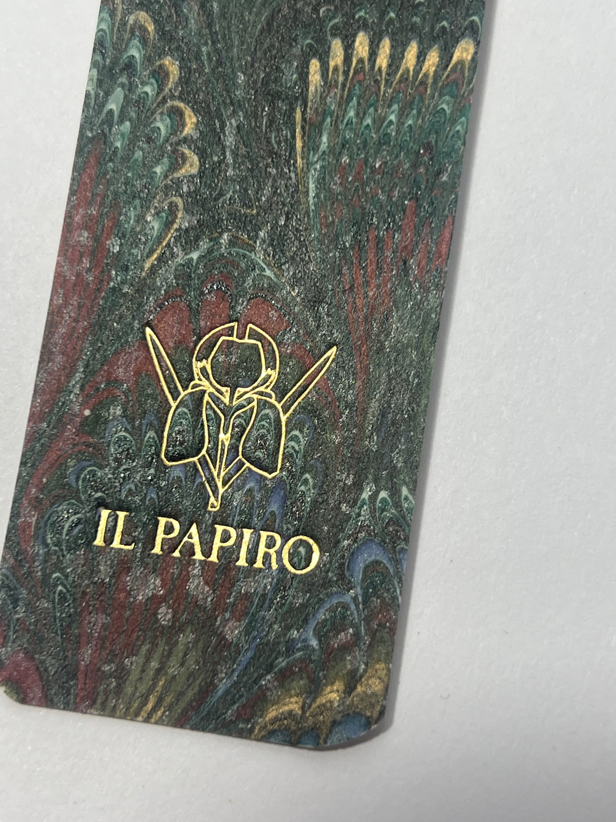 Il papiro hand marbled bookmark