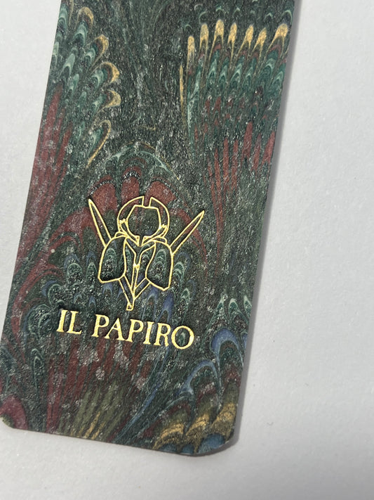 Il papiro hand marbled bookmark