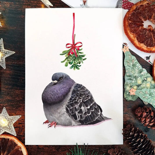 Pigeon Christmas card