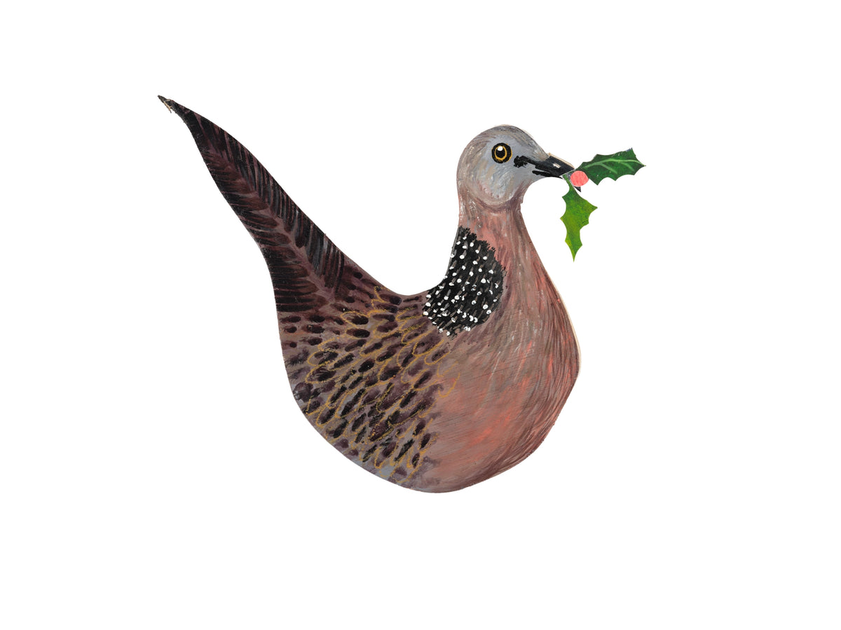 Clare O ‘ Neill Christmas dove plywood decoration