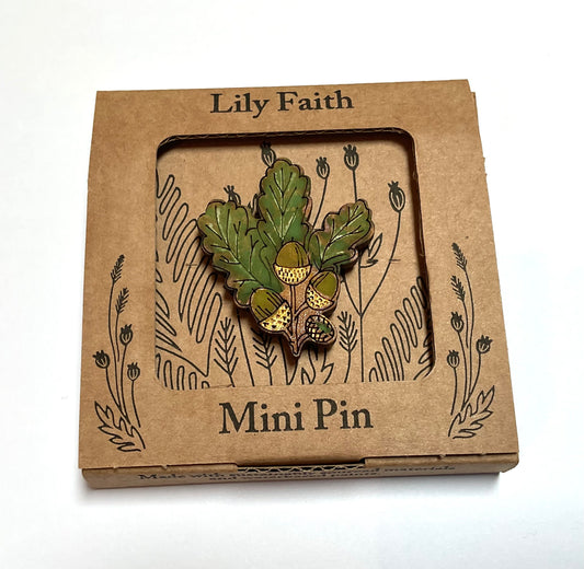 Lily Faith oak leaf   pin